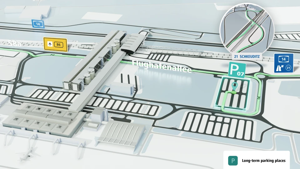 Lageplan Flughafen Leipzig Parken P7 www.mdf-ag.com